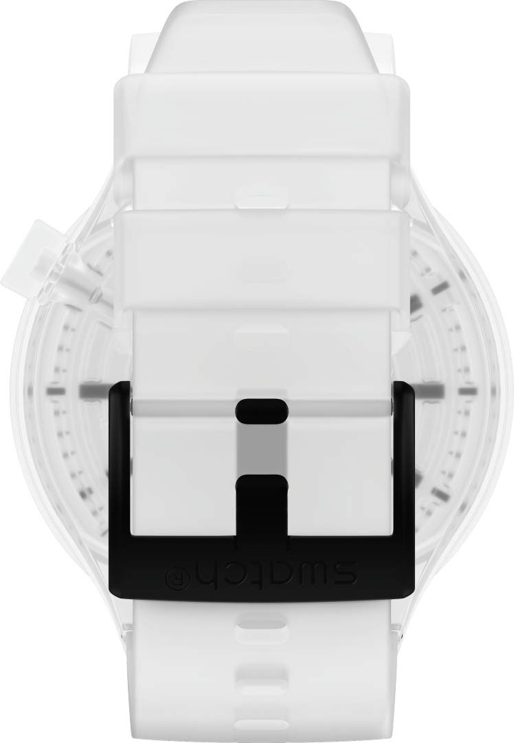 Swatch Swiss Quartz Silicone Strap, Transparent