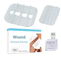 Hiraethore 4Pcs Zip Stitch Sutures, 3 Straps Emergency Steri Strips Wound Closure Device Laceration Kit, Extra Large Waterproof Butterfly Strips, Hospital Grade Kit for Home, 1.0 Count