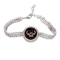 Red Strawberry Funny Drawing Tennis Chain Anklet Bracelet Diamond Jewelry