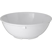 Carlisle FoodService Products Dallas Ware Plastic Snack Bowl, Melamine Bowl For Restaurants, Hospitals, 14 Ounces, White