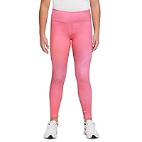 Nike Women's One Aura AOP Training Tights, Archaeo Pink/White, X-Large