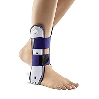 Bauerfeind - AirLoc - Ankle Brace - Left Ankle - Helps Stabilize Capsular Ligaments of Upper Ankle, Prevents Ankle Twisting, Adjustable & Inflatable Air Cushions - Color Titanium