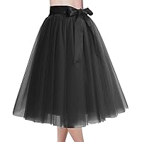 929 - Plus Size Women's A-Line Short Knee Length Tutu Tulle Wedding Prom Skirt