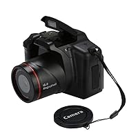Digital Camera SLR 1080p Video Camcorder Handheld Digital Camera 16X Digital Zoom with 2.4Inch Screen for Photograph Vlogging Black, Digital Camera