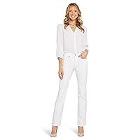 NYDJ Petite Marilyn Straight in Optic White