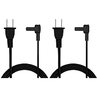 2-Pack - Power Cords Compatible with Sonos Era 100 and Era 300 Speakers (6-Foot, Black)