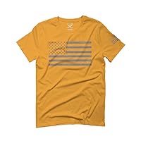 Gray America USA Patriotic American United States Vintage Flag for Men T Shirt