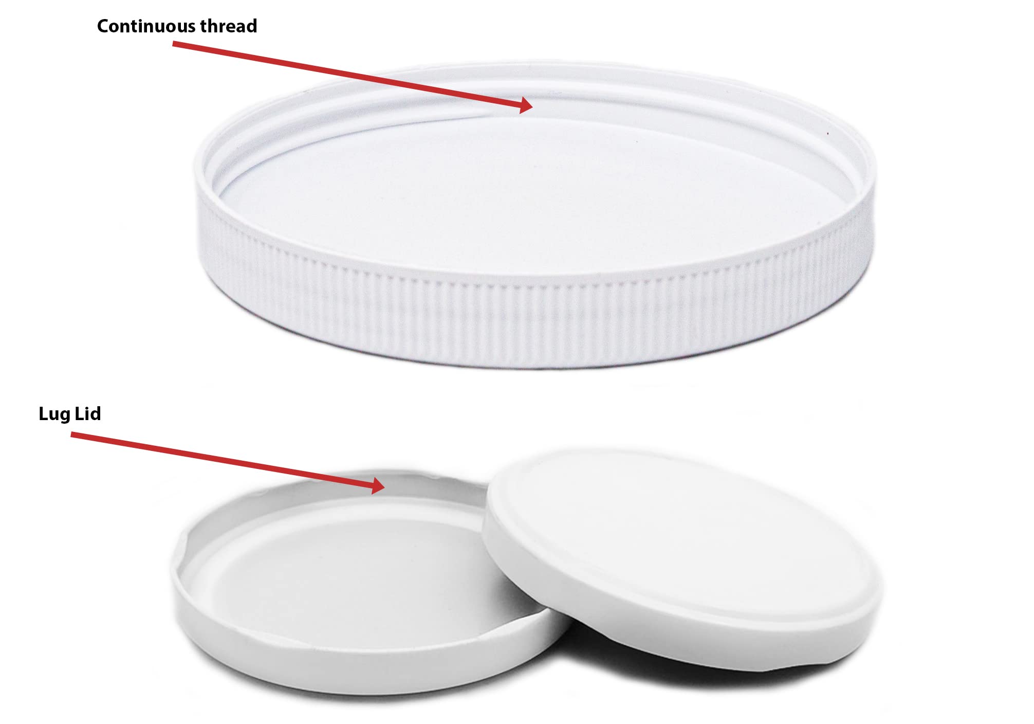CLEARVIEW CONTAINERS | 110/400 Plastic Replacement Lids | Gallon Jar w/ Leak Proof Liner | For Large Glass or Plastic Wide Mouth Jar | Made in the U.S.A.| Food-Grade Storage Caps for Canning Jars (3)