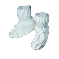 MAGID SC13CL EconoWear Disposable Tyvek Elastic Boot Covers, Large, White (25 Pairs)