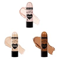 Wet n Wild MegaGlo Conceal & Contour Highlighter Stick, When The Nude Strike & Makeup Stick Conceal and Contour Neutral Follow Your Bisque & Makeup Stick Conceal and Contour Brown Call Me Maple