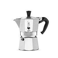 Bialetti - Moka Express: Iconic Stovetop Espresso Maker, Makes Real Italian Coffee, Moka Pot 3 Cups (4.3 Oz - 130 Ml), Aluminium, Silver