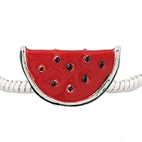 European Watermelon Charm Bead Spacer for Snake Chain Charm Bracelet