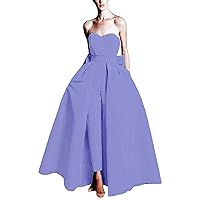 Women's Strapless Party Jumpsuits with Detachable Skirt