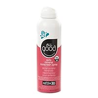 All Good Baby & Kids Sunscreen Spray - UVA/UVB Broad Spectrum, SPF 30, Zinc Oxide, Coral Reef Friendly, Water Resistant, Calendula, Aloe (6 oz)