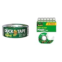 Duck Brand Duct Tape (394475) and Scotch Magic Tape, Invisible (6 Rolls)