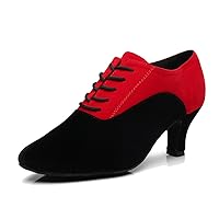 Women's Classic Simple Style Lace-up Suede Ballroom Evening Wedding Modern Latin Dance Shoes