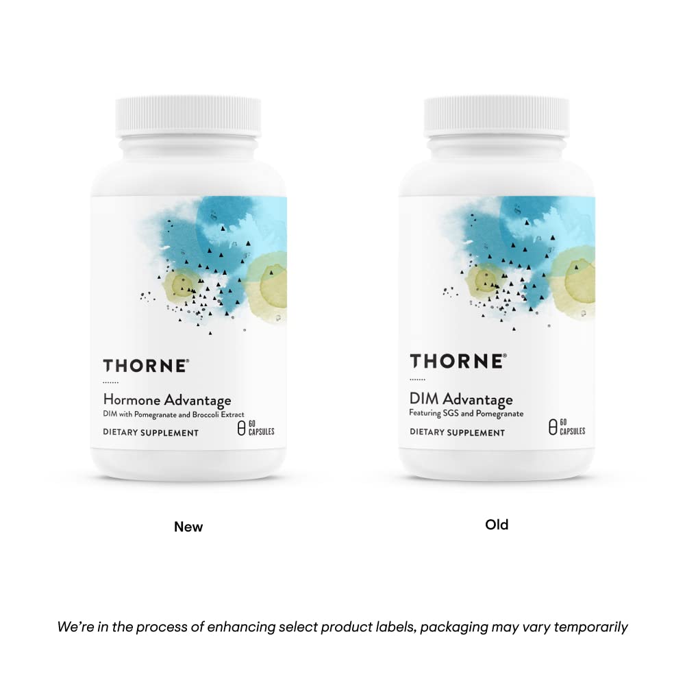 Thorne Hormone Advantage - (Formerly DIM Advantage) Estrogen Metabolism Support & Hormone Balance for Men & Women - Featuring DIM and Pomegranate Extract - 60 Capsules