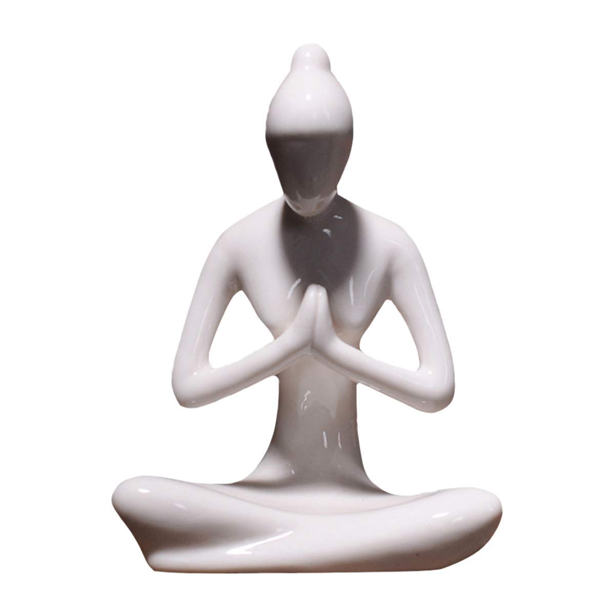 Cozylkx Ceramic Yoga Poses Lady Statues, Collectible Figurine Sculpture Decoration Ornament for Home, Yoga Studio, Meditation Room Art Decor