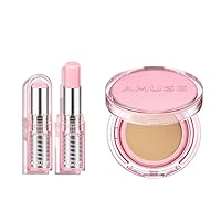 SEOUL Dew Balm 01 Ballerina + Amuse SEOUL Dew Power Vegan Cushion 03 Honey