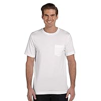 Bella Canvas Men's Jersey Short Sleeve Pocket Tee (White) (M)