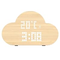 Alarm Clock, Mini Zebra Silent Alarm Clock Wood Mute Clock Light Wooden Design Perfect for Bedroom (Color: Yellow, Size: Free Size)