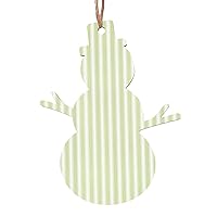 Classic Green Striped Print Christmas Crafts, Christmas Tree Decorations, Christmas Decorations.