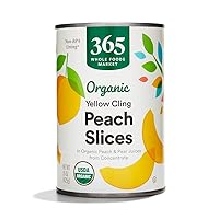 Organic Yellow Cling Peach Slices, 15 Ounce