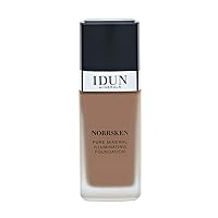 Liquid Norrsken Foundation - Silky Smooth Coverage - Luminous, Dewy Finish for Dry and Dull Skin - Water Resistant and Vegan Makeup - 222 Daga - Cold Light Brown - 1.01 oz