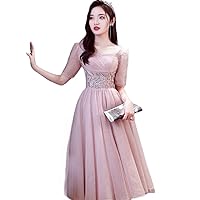 Lamya Lace Short Prom Skirt Sweetheart Tea Length Evening Dresses Tulle A-LINE