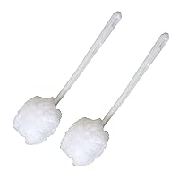 Amazon Brand | Ring King Toilet Bowl Mop for Deep Clean |Pack of 2 Long Plastic Handled Swab – 13 Inches Soft Toilet Brush for Dead Corner | Silk Scrubber for Toilet Bowl, Washbasin, Bathtub & Tiles