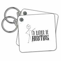 3dRose Key Chains I Rather Be Hunting Hunting Season Design Gift for Hunter (kc-350125-1)
