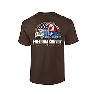 Freedom Convoy Canadian American Truckers Freedom Mens Short Sleeve T-Shirt Graphic Tee