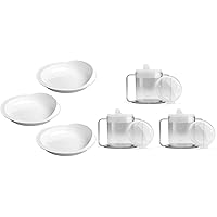 3 Scoop Plates and 3 Adult Sippy Drinking Cups with Handles