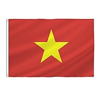PTEROSAUR Vietnam Flag, 2x3 Ft Vietnamese National Flag, Brass Grommets Indoor Outdoor Decoration Banner