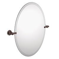 Moen DN0892ORB Gilcrest 26-Inch x 23-Inch Frameless Pivoting Bathroom Tilting Mirror, Oil Rubbed Bronze, 23.87