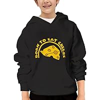 Unisex Youth Hooded Sweatshirt Cheese Lover Cute Kids Hoodies Pullover for Teens
