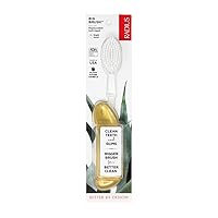 Big Brush BPA Free & ADA Accepted Toothbrush Designed to Improve Gum Health & Reduce Gum Issues - Right Hand - Gold - Pack of 1