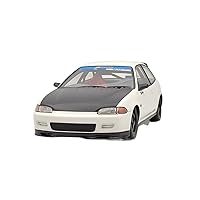 Scale Model Cars for Tarmac Works Civic EG6 Spoon White Resin Model Car Collection Gifts 1/18 Toy Car Model