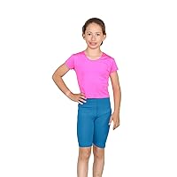 Girls Kids Plain Stretchy Dance Gymnastics Sports School Summer Cycling Shorts