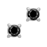Multi Choice 1.25 Ctw Round Shape Gemstone 925 Sterling Silver Solitaire Daily Wear Stud Earring