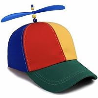Colorful Baseball Cap, Unisex Fashion Bamboo Dragonfly Patchwork Baseball Cap Adjustable Helicopter Propeller Hat Snapback Hat (Helicopter)