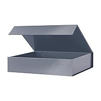 Gift Box Grey 11x7.8x2.3 Inches, Gift Box with Magnetic Closure, Shirt Gift Box, Gift Box with Lid for Present, Magnetic Gift Box for Wrapping Gift
