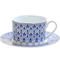 200Ml Fine Bone China Coffee Cup And Saucer Russian Design Espresso Cups Porcelain Reusable Cup