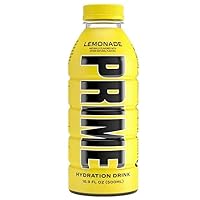 Prime LEMONADE (Pack of 3) Hydration Drink 16.9oz Plastic 500ml Per 20 Calories Per Gluten Free Caffeine Free (Includes 3 Individual Lemonade Flavor 16.9oz Plastics) Sample Pack