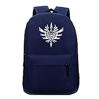 Monster Hunter MH Anime Cosplay Luminous Backpack Casual Daypack Day Trip Travel Hiking Bag Carry on Bags Navy Blue /1