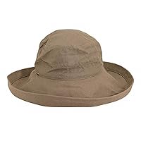 Women's Cotton Hat with Inner Drawstring and Upf 50+ Rating