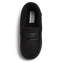 Lucky Brand Boys Micro Suede Fuzzy Lined Moccasin Slippers