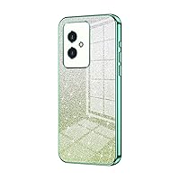 Phone Case Compatible with Huawei Honor 100 Case,Clear Glitter Electroplating Hybrid Protective Phone Cover,Slim Transparent Anti-Scratch Shock Absorption TPU Bumper Case Compatible with Honor 100 ( C