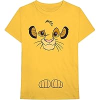 Lion King T Shirt Simba Face Official Disney Mens Yellow Size L
