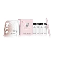 Erno Laszlo Vitality Treatment Mask, Pink Face Mask Peel, Hydrate and Illuminate, Mineral Powder Blend with Serum Lotion, 4 Pack of Masks (1.25 Fl Oz Each)